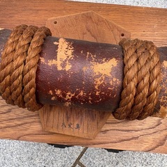 レトロ　八丈島みやげ　水牛の角壁掛け置物の画像