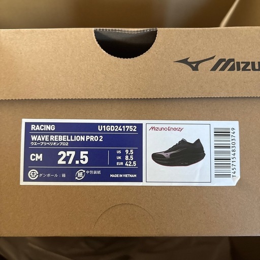 ランニングシューズ　ミズノ　27.5cm