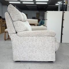 【お買い得‼️】コンパクト♪ 160cm幅2人掛けソファ ラヴソファ 布製グレー♪の画像