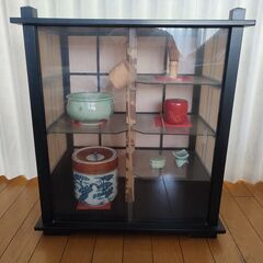 和風ガラスケース入り◆茶道セットの画像