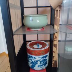和風ガラスケース入り◆茶道セットの画像