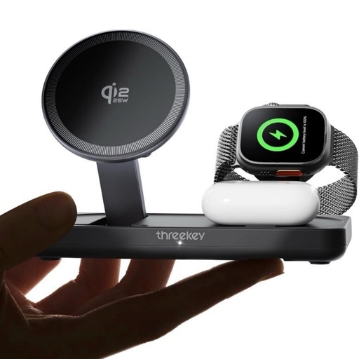 Apple公認3in1 MagSafe対応 ワイヤレス充電ステーション 高速充電