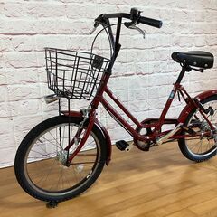 【完売御礼】【大人用】整備済中古自転車 ブリヂストン 20型ベガス 赤色 <自転車のオオムラ 静岡店>の画像