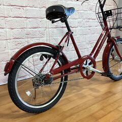 【完売御礼】【大人用】整備済中古自転車 ブリヂストン 20型ベガス 赤色 <自転車のオオムラ 静岡店>の画像