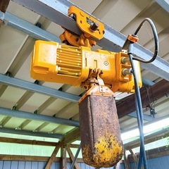 【引取り、取外し限定】KITO 電気チェーンブロック 500kg 動作確認済み 引取限定 宗像市の画像