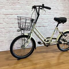 【大人用】整備済中古自転車 ブリヂストン 20型ベガス アイボリー色ブラックパーツ <自転車のオオムラ 静岡店>の画像