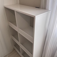 IKEA 6分けシェルフ　棚　ホワイトの画像