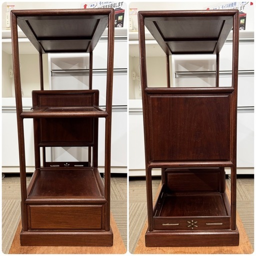 お買い得！‼️】コンパクト セール 紫檀 茶棚 飾り棚 唐木