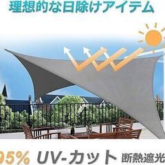 日除けシェード オーニング カーブデザイン・四角 撥水シェード UVカット UPF50+ 屋外・庭先・ベランダ用 収納袋付き 2MX3M グレー　 まとめ買い歓迎　卸ます　アマゾン引き上げ商品　倒産品　ネット商材　転売　卸し　問屋　転売OK　アマゾン　商品　景品　コンペの画像