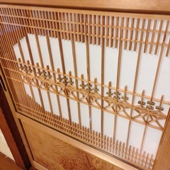 美品アンティーク　ビンテージ建具おしゃれな旅館のリビング使い障子の画像
