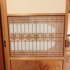 美品アンティーク　ビンテージ建具おしゃれな旅館のリビング使い障子の画像