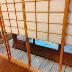 雪見障子　中庭前ガラス付き障子 の画像