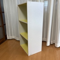 カラーボックス　黄×白　の画像