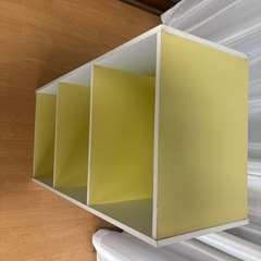 カラーボックス　黄×白　の画像