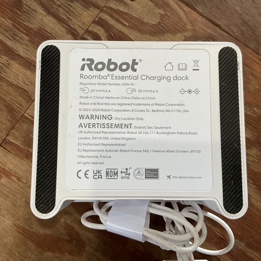 ロボット掃除機?✨iRobotルンバ ADN-N1EssentialChargingdockエッセンシャル充電ドック白ホワイト