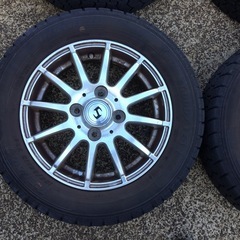 155/65R13 スタッドレスタイヤ付きアルミホイール4本セットの画像