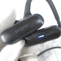 ( M-918 )Ucomx AirWings ワイヤレスイヤホン 耳掛け式 運転 ランニング ジョギング キャンプ アウトドア ブラック 黒 中古 動作確認済みの画像