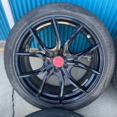 RAYS グラムライツ 57F XX レイズ アルミホイール 4本 9J+45 8.5J+45 5H PCD100 215/45R18 235/40R18 ZN6 86にて使用 溝ありの画像