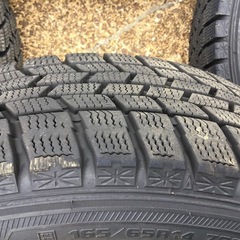 165/65R14 アルミホイール付スタッドレスタイヤ4本セットの画像
