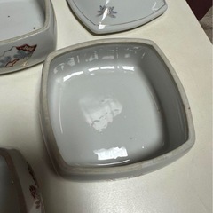 稲穂模様の黒赤重箱&瀬戸物重箱の画像
