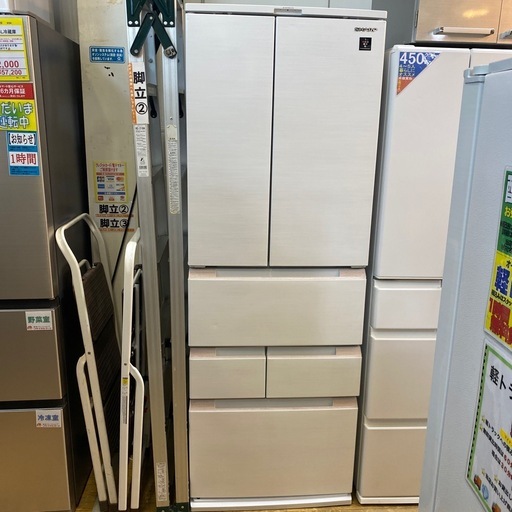 ⭐️高年式⭐️2022年製 SHARP 457L冷蔵庫 SJ-MF46J-W 薄型 無線LAN対応 自動製氷 プラズマクラスター No