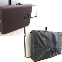 折りたたみ エステベッド ② BEAUTY GARAGE EB-09 ブラウン 施術台 マッサージベッド 有孔 高さ調整可能 折り畳み 札幌市北区屯田店の画像