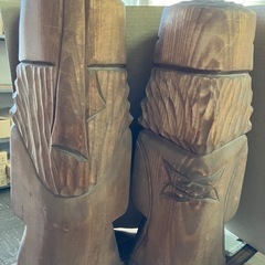 アイヌ（北海道）の木製の置物の画像