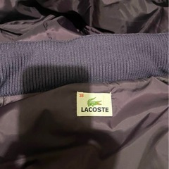 LACOSTEラコステ ダウンベスト 紫 38 美品の画像