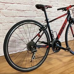 【大人用】整備済中古クロスバイク  ジャイアント 700cクロスター(XS:430) 黒赤色 <自転車のオオムラ 静岡店>の画像