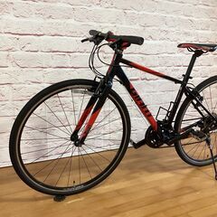 【大人用】整備済中古クロスバイク  ジャイアント 700cクロスター(XS:430) 黒赤色 <自転車のオオムラ 静岡店>の画像