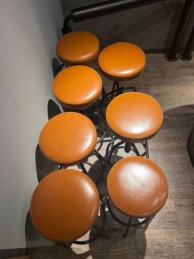 バーチェア　9個セット　美品　丸い　ハイチェア