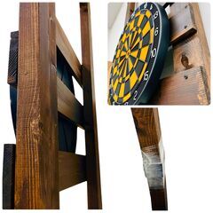 【REGASTOCK 川崎店】D.craft ソフトダーツ専用 ダーツボー 読売ジャイアンツモデル 突っ張り棒外枠付き Professional Board SATURN GIANTS サターンの画像