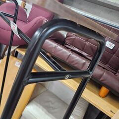 リサイクルショップどりーむ天保山店　No.4338　ハンガーラック　木目調棚付き♪　ブラック×ダークブラウンの画像