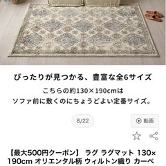 10/3まで　ラグの画像