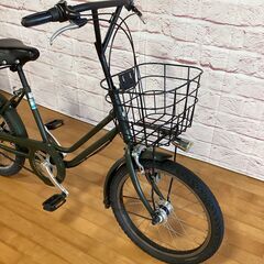 【大人用】整備済中古自転車 ブリヂストン 20型ベガス カーキ色 <自転車のオオムラ 静岡店>の画像