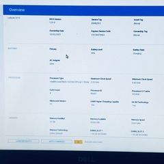 高性能ビジネスノートパソコン DELL 10世代 core i5 メモリ32GB SSD大容量計1.5TBの画像
