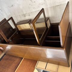 リユースのサカイ栃木店★ジモティ割あり★ カリモク キャビネット ブラウン W179×D46×H79 クリーニング済み TC10873の画像