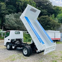 ★1年車検付★H23年・三菱ふそうキャンター・3t・ダンプ・ICターボ・6速AT・2ぺデル・強化‐低床・新品コボレーン付新品メッキパーツ・全塗装【諸費用コミコミ】の画像