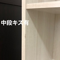 【撮影サンプル品】カラーボックス　カラー:アッシュホワイト　木目調白系　3段ボックス　本棚の画像