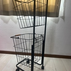 バスケットワゴン スチールの画像