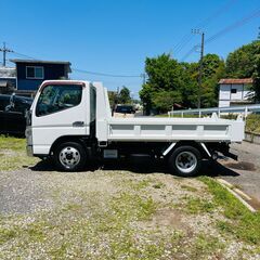 【1年車検付】平成27年・三菱ふそうキャンター・3t・ダンプ・ICターボ・５速MT・３ぺデル・強化‐低床・新品メッキ―パーツ・全塗装★千葉発★の画像