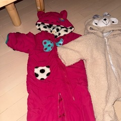 子供用品 冬服 ロンパース型アウター2枚セット の画像