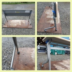八6270【UCHIDA】 平行スタックテーブルSP型  天板寸法  幅180㎝  奥行き45㎝  高さ約70.5㎝の画像