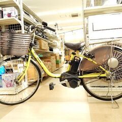 札幌市清田区/ パナソニック 電動アシスト付き自転車 ビビ・DX ペアグリーン BE-ELD636-G4 充電器なしの画像