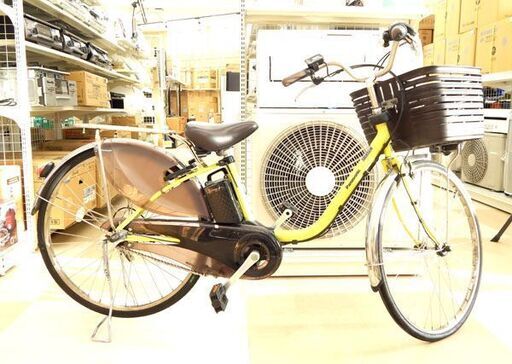 札幌市清田区/ パナソニック 電動アシスト付き自転車 ビビ・DX ペアグリーン BE-ELD636-G4 充電器なし