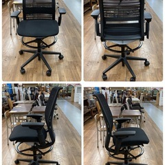 ジモティー限定価格！S714 ⭐ スティールケース steelcase p465 work 2 オフィスチェア 高さ111-135cm USED 綺麗の画像