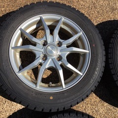 155/65R14 スタッドレスタイヤ付きアルミホイール4本セットの画像