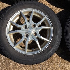 155/65R14 スタッドレスタイヤ付きアルミホイール4本セットの画像