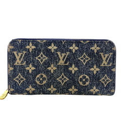 ルイヴィトン LOUIS VUITTON 二つ折り財布 モノグラム ジャガードデニム ラウンドジップウォレット M81226 ブルーの画像