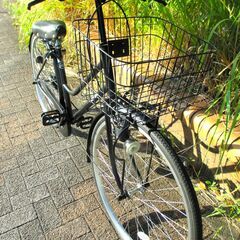 中古自転車 KonsLabo ママチャリ 自転車 26インチ LEDライト ブラック 通勤 通学 近所のお出掛けなどにの画像